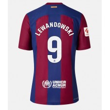 Barcelona Robert Lewandowski #9 Hemmatröja 2023-24 Korta ärmar